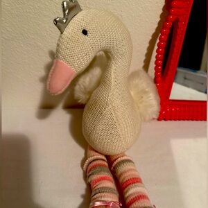 Elegant Baby Swan Knittie Bittie 15 inch Cotton Soft Stuffed Nap Time Friend